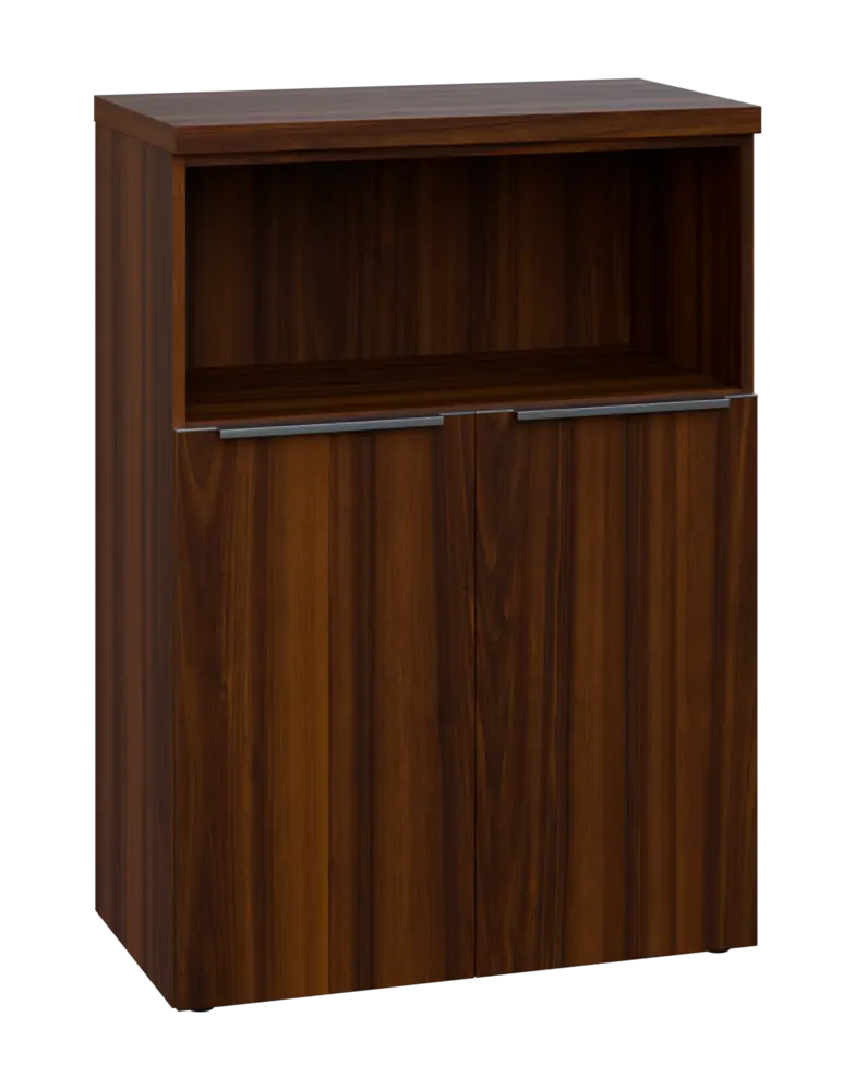 SIN 3 - 8DN kancelářská skříň, 2-dveřová/nika, 1120x800x400, ořech královský